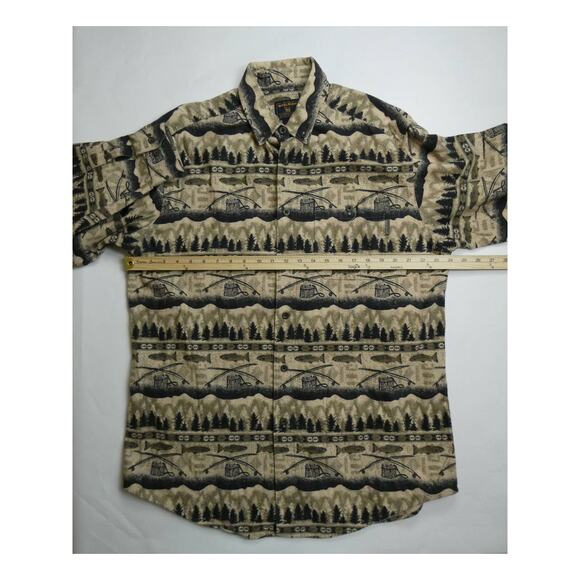 men's WOOLRICH chamois long sleeve button front shirt, fishing, XLARGE - Picture 3 of 4